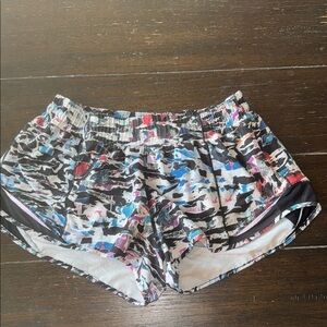 Colorful Lululemon running shorts